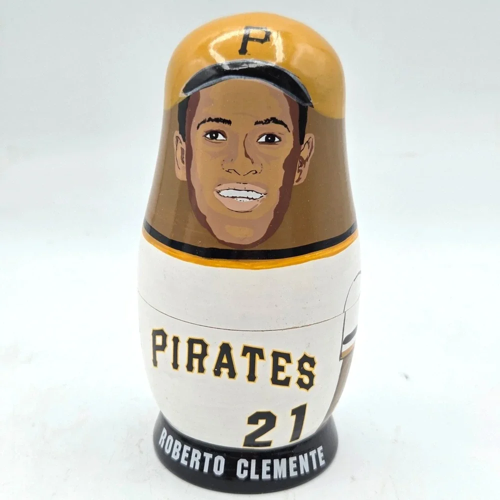 Roberto Clemente 2004 Limited Edition Wood Nesting Dolls, Pittsburgh Pirates MLB